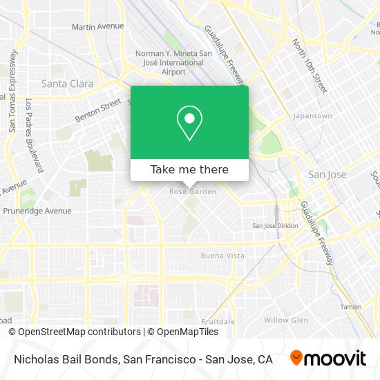 Nicholas Bail Bonds map