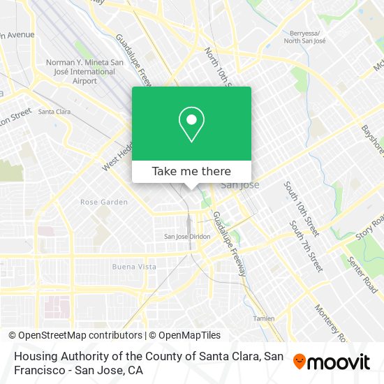 Mapa de Housing Authority of the County of Santa Clara