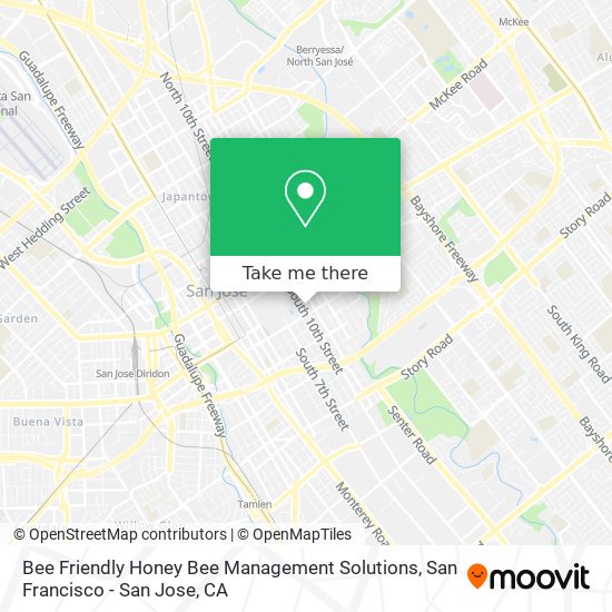 Mapa de Bee Friendly Honey Bee Management Solutions