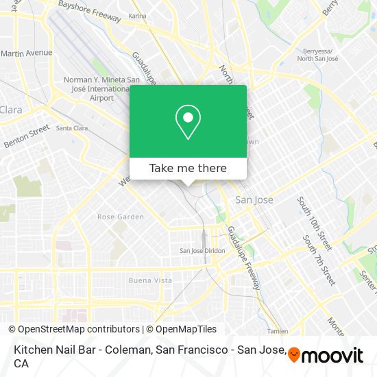 Mapa de Kitchen Nail Bar - Coleman