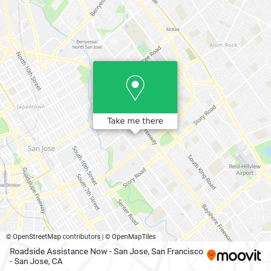 Mapa de Roadside Assistance Now - San Jose