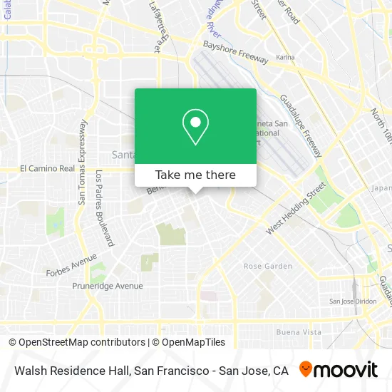 Mapa de Walsh Residence Hall