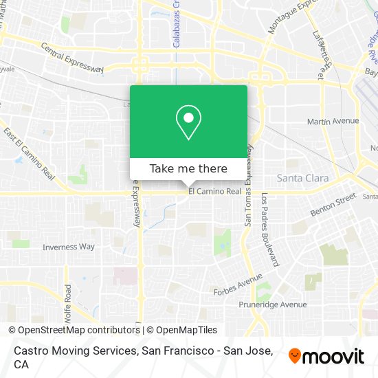 Castro Moving Services map