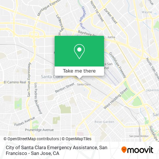 City of Santa Clara Emergency Assistance map