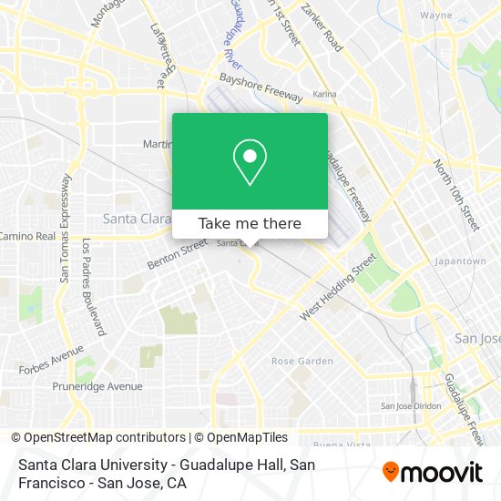 Santa Clara University - Guadalupe Hall map