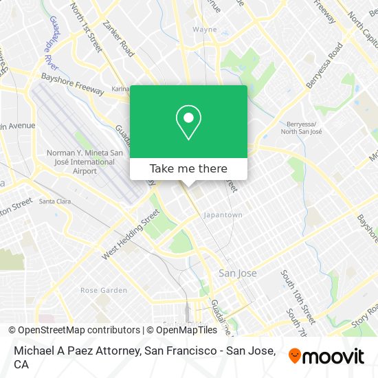 Michael A Paez Attorney map