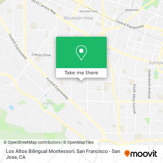 Los Altos Bilingual Montessori map