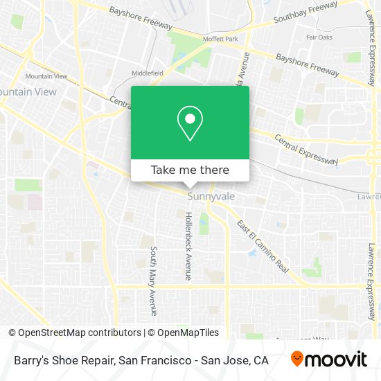 Barry's Shoe Repair map