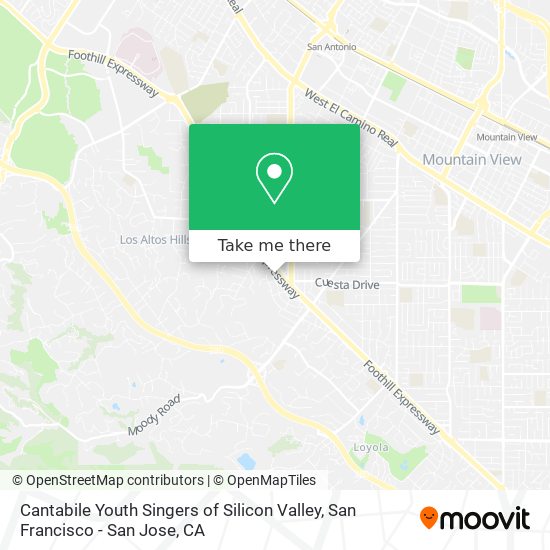 Cantabile Youth Singers of Silicon Valley map