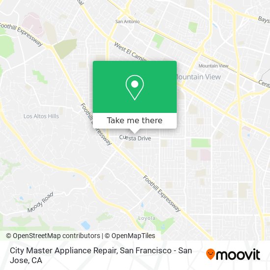 City Master Appliance Repair map