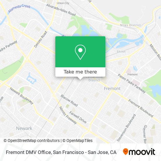 Mapa de Fremont DMV Office