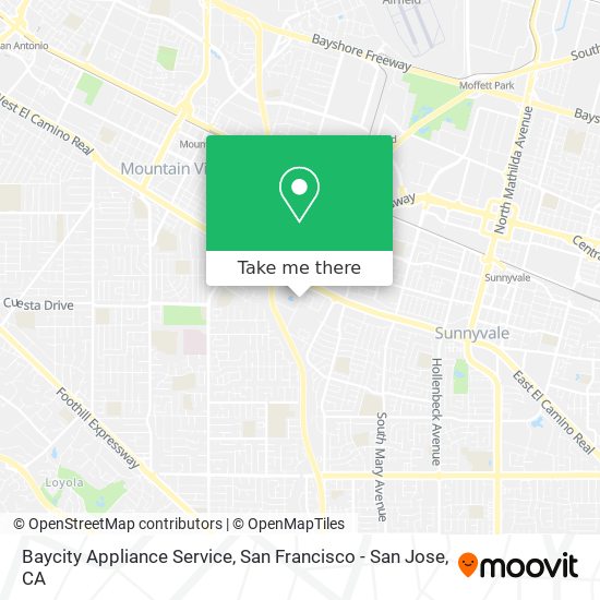 Mapa de Baycity Appliance Service