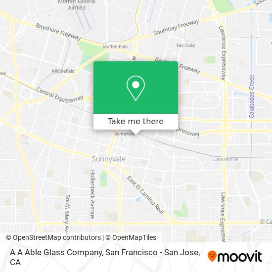 A A Able Glass Company map