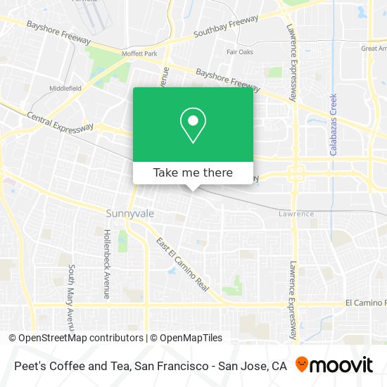 Peet's Coffee and Tea map