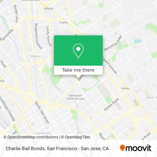 Mapa de Charlie Bail Bonds