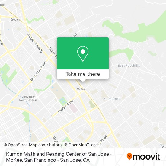 Kumon Math and Reading Center of San Jose - McKee map