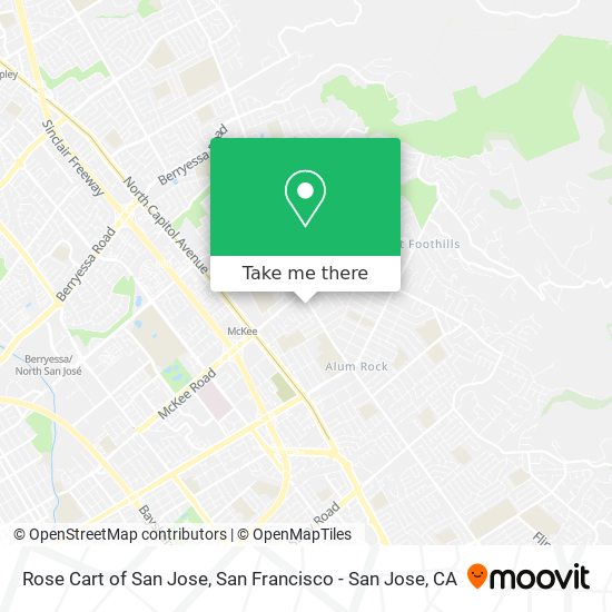 Rose Cart of San Jose map