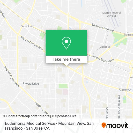 Mapa de Eudemonia Medical Service - Mountain View