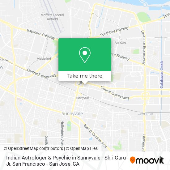 Mapa de Indian Astrologer & Psychic in Sunnyvale:- Shri Guru Ji