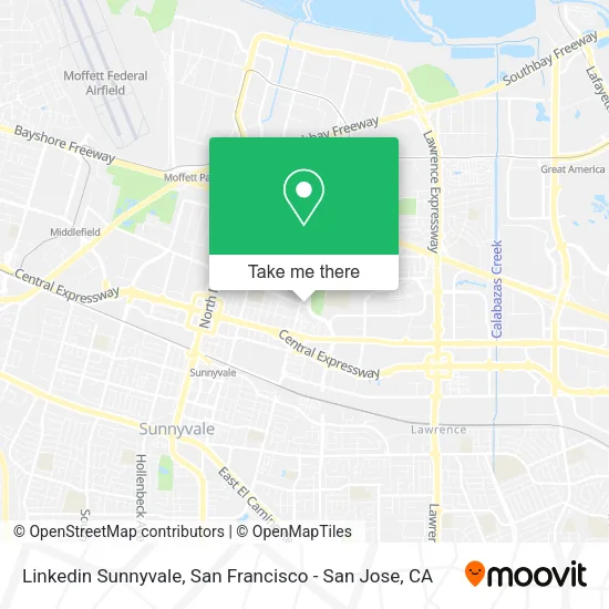 Mapa de Linkedin Sunnyvale