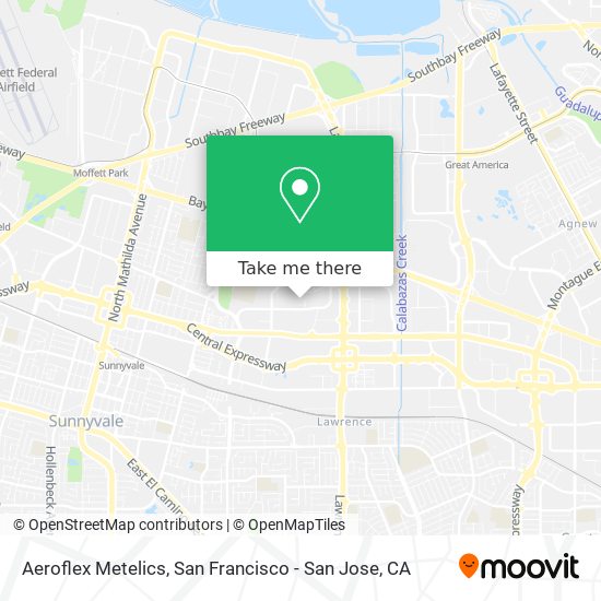 Aeroflex Metelics map