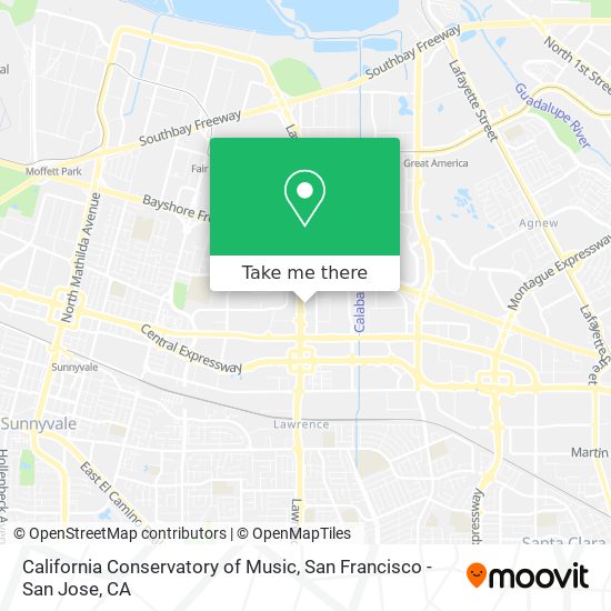 Mapa de California Conservatory of Music