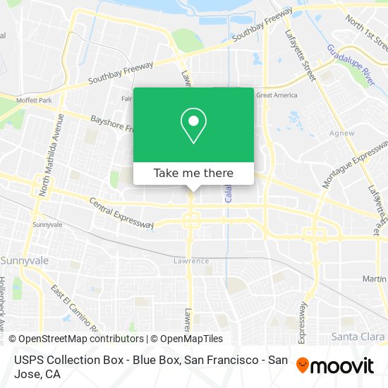 USPS Collection Box - Blue Box map