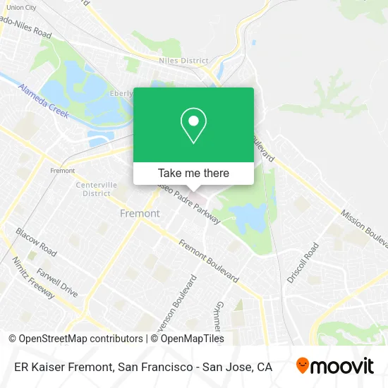 ER Kaiser Fremont map