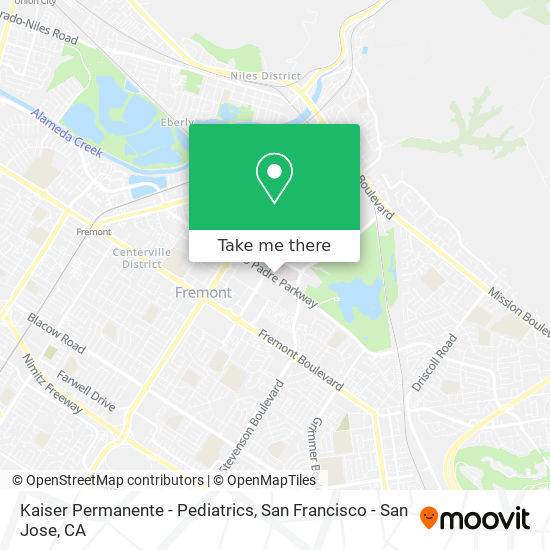 Kaiser Permanente - Pediatrics map