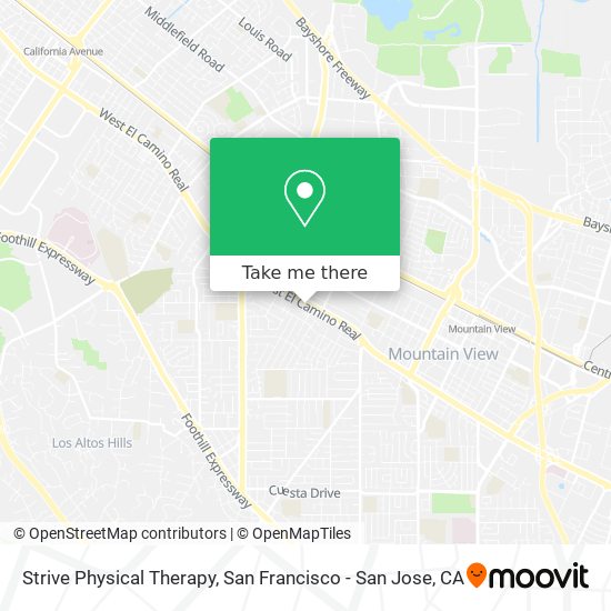 Mapa de Strive Physical Therapy