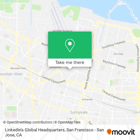 Mapa de Linkedin's Global Headquarters