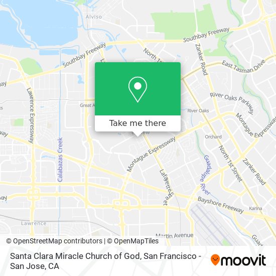 Santa Clara Miracle Church of God map