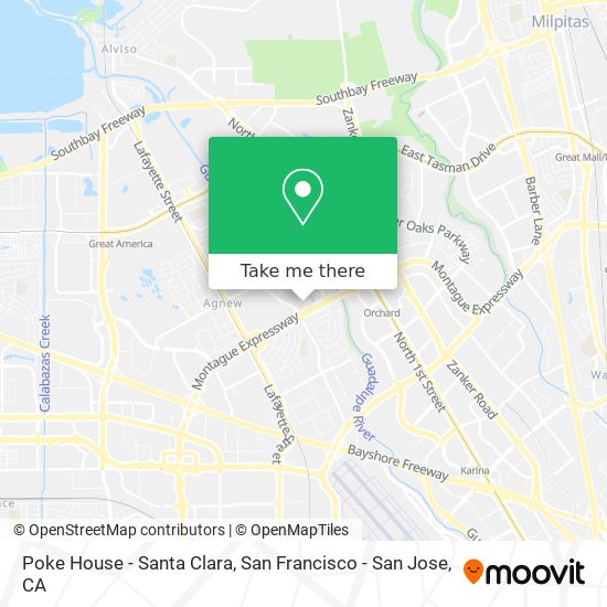 Poke House - Santa Clara map