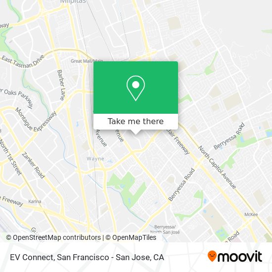 EV Connect map