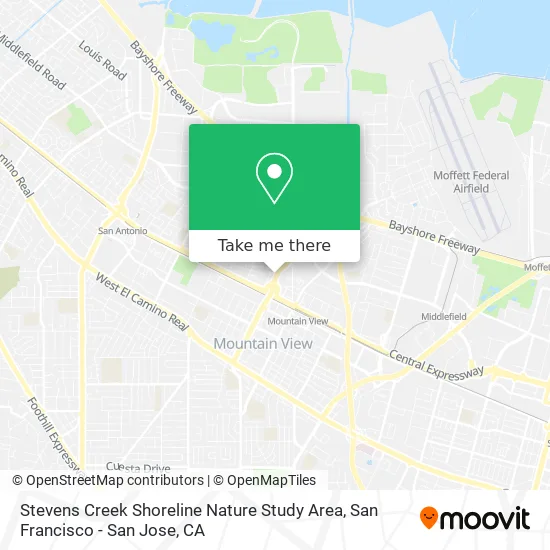 Stevens Creek Shoreline Nature Study Area map