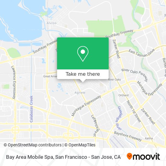 Bay Area Mobile Spa map