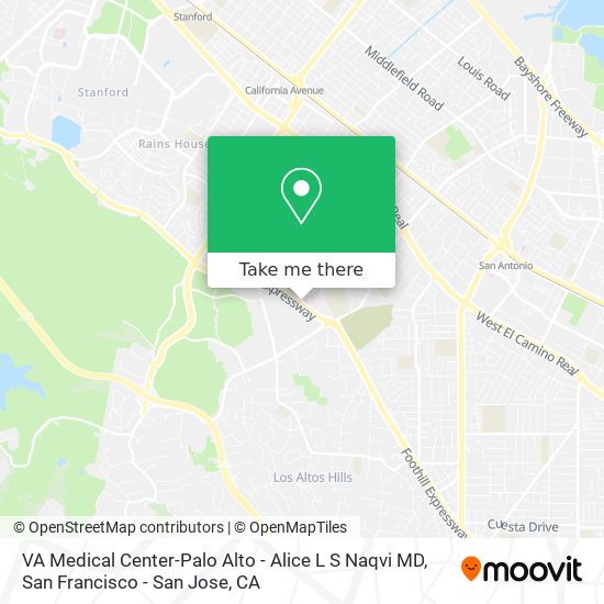 VA Medical Center-Palo Alto - Alice L S Naqvi MD map