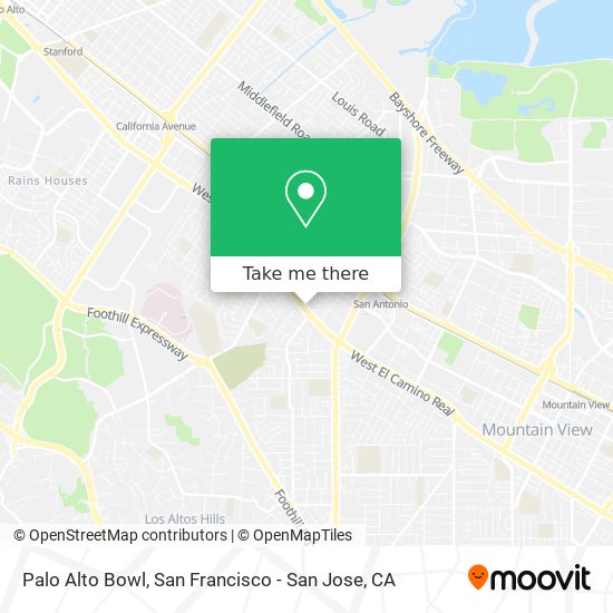 Mapa de Palo Alto Bowl