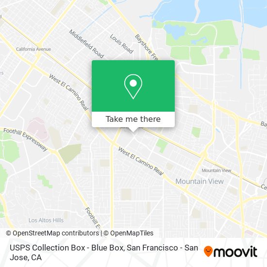 USPS Collection Box - Blue Box map