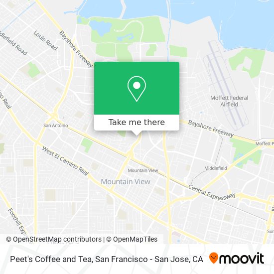 Peet's Coffee and Tea map