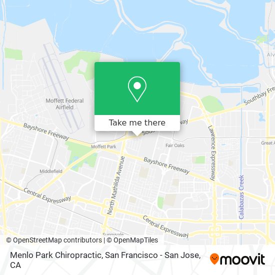 Menlo Park Chiropractic map