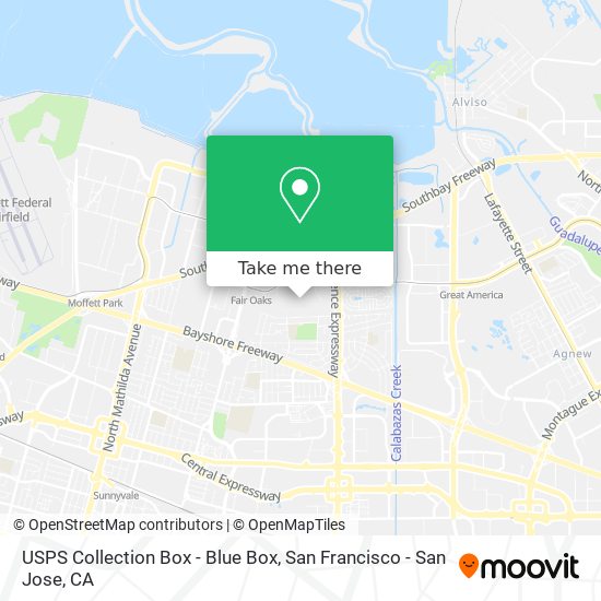 USPS Collection Box - Blue Box map