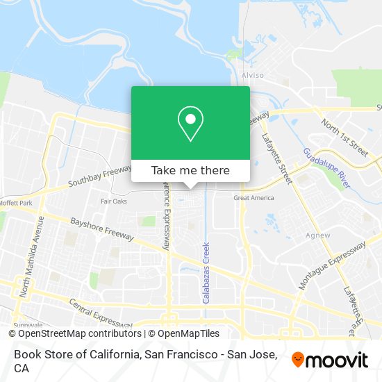 Book Store of California map