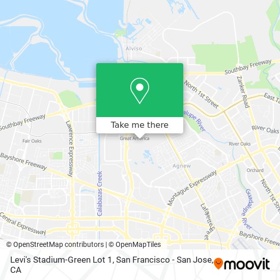 Levi's Stadium-Green Lot 1 map