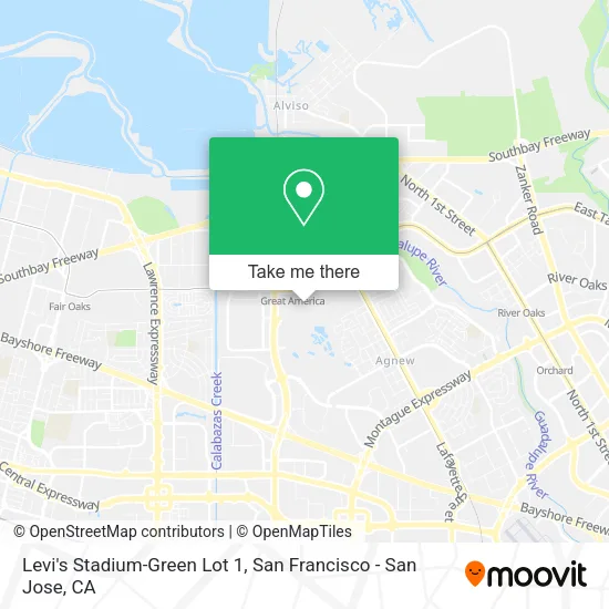 Mapa de Levi's Stadium-Green Lot 1
