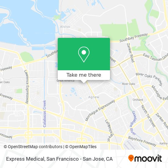 Express Medical map