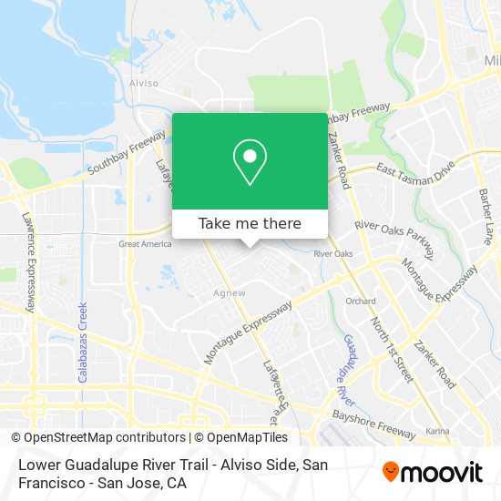 Lower Guadalupe River Trail - Alviso Side map