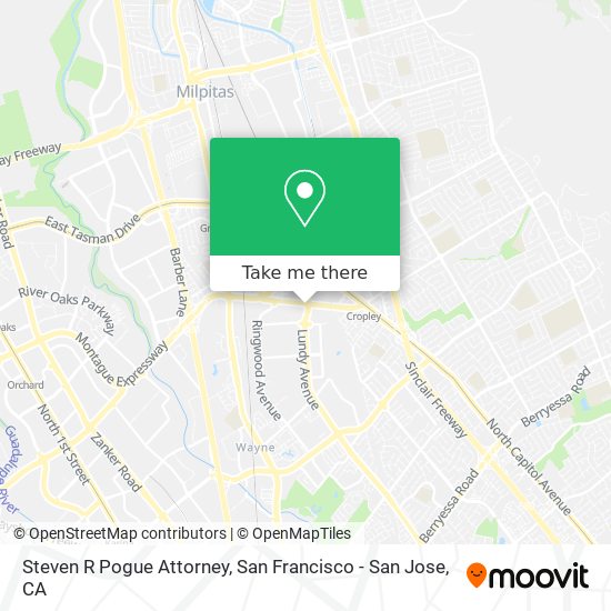 Steven R Pogue Attorney map