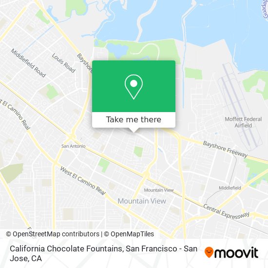 Mapa de California Chocolate Fountains