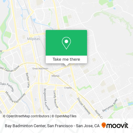 Bay Badminton Center map